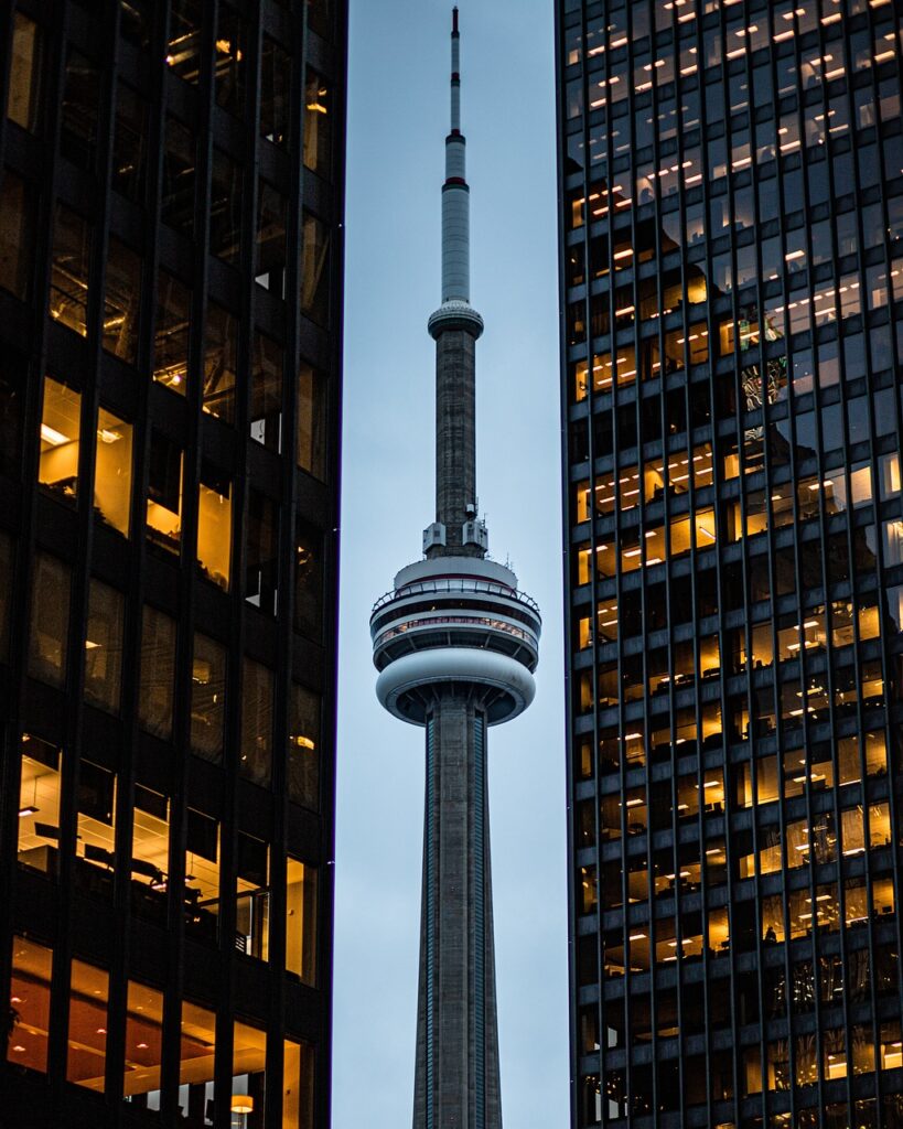 tower, buildings, toronto